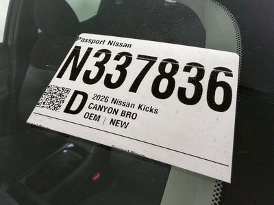 2026 Nissan Kicks SV