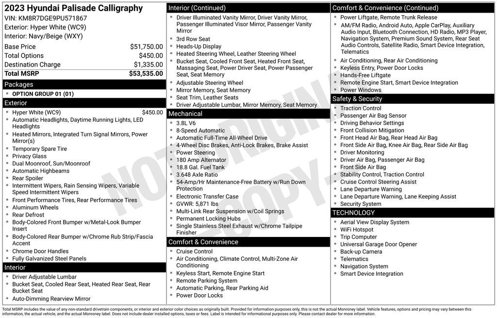2023 Hyundai Palisade Calligraphy