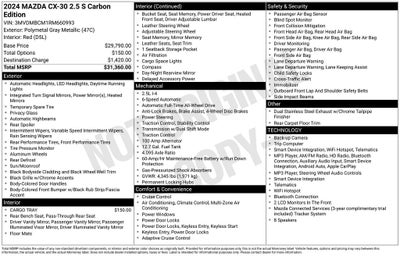 2024 Mazda Mazda CX-30 2.5 S Carbon Edition
