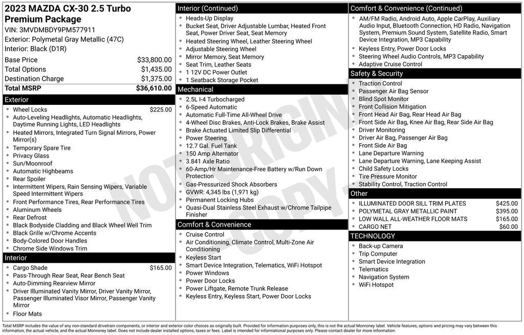 2023 Mazda Mazda CX-30 2.5 Turbo Premium Package