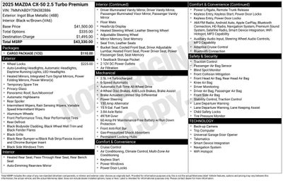 2025 Mazda Mazda CX-50 2.5 Turbo Premium Package