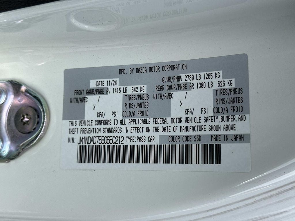 2025 Mazda Mazda MX-5 Miata Grand Touring