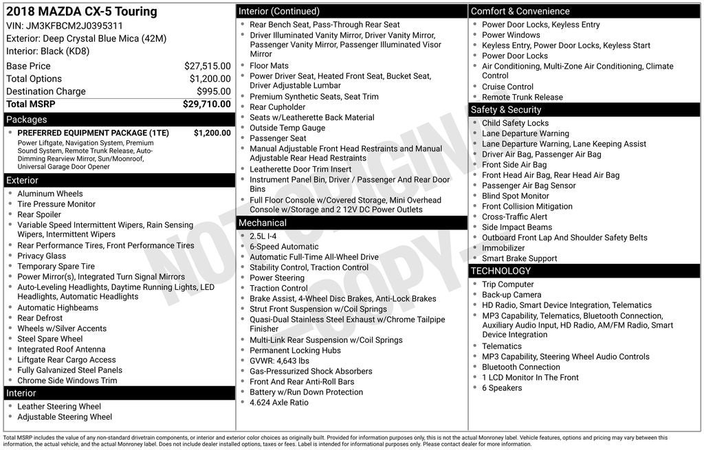 2018 Mazda Mazda CX-5 Touring