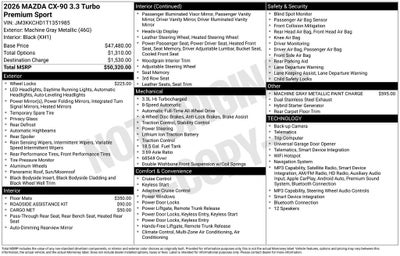 2026 Mazda Mazda CX-90 3.3 Turbo Premium