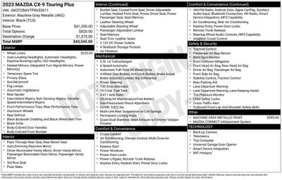 2023 Mazda Mazda CX-9 Touring Plus