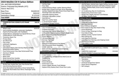 2023 Mazda Mazda CX-9 Carbon Edition
