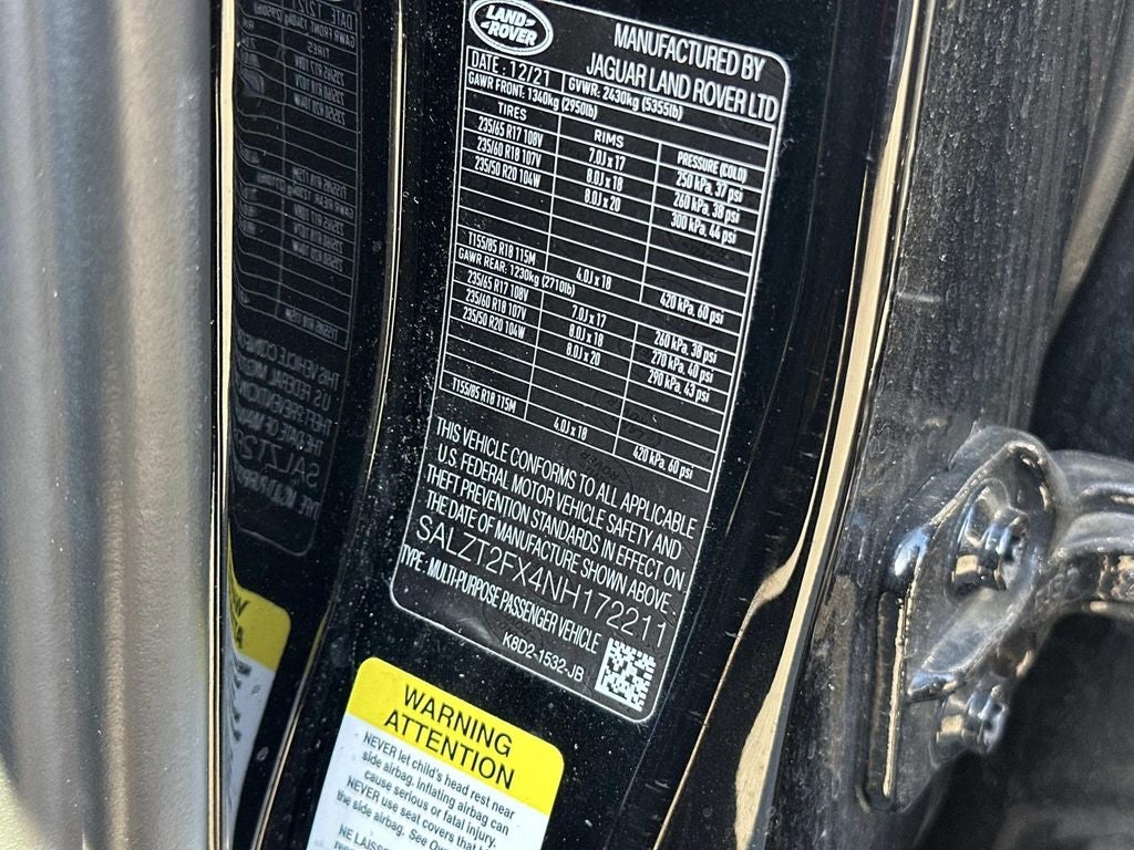 2022 Land Rover Range Rover Evoque Dynamic