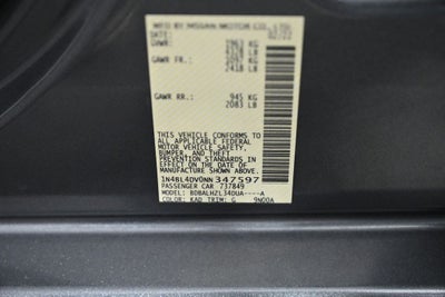 2022 Nissan Altima 2.5 SV Nissan Certified