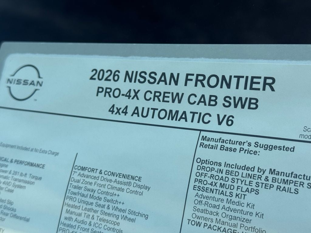 2026 Nissan Frontier PRO-4X
