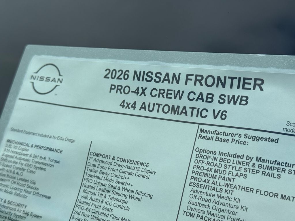 2026 Nissan Frontier PRO-4X