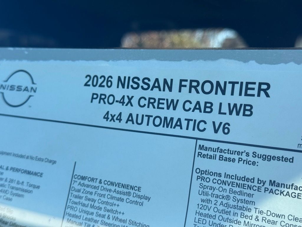 2026 Nissan Frontier PRO-4X