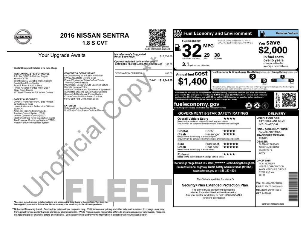 2016 Nissan Sentra S