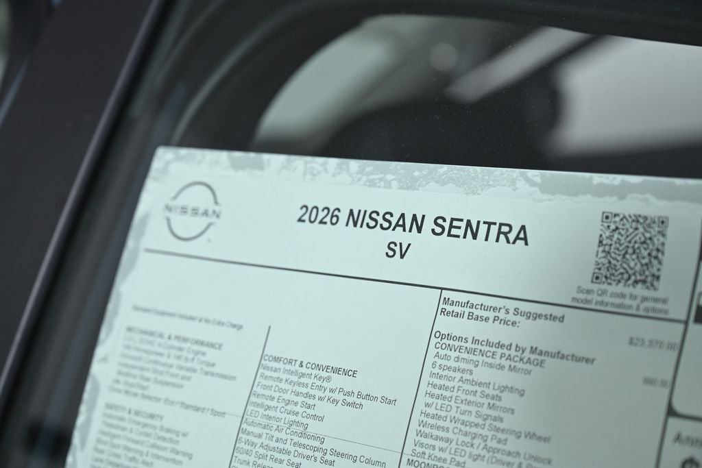 2026 Nissan Sentra SV