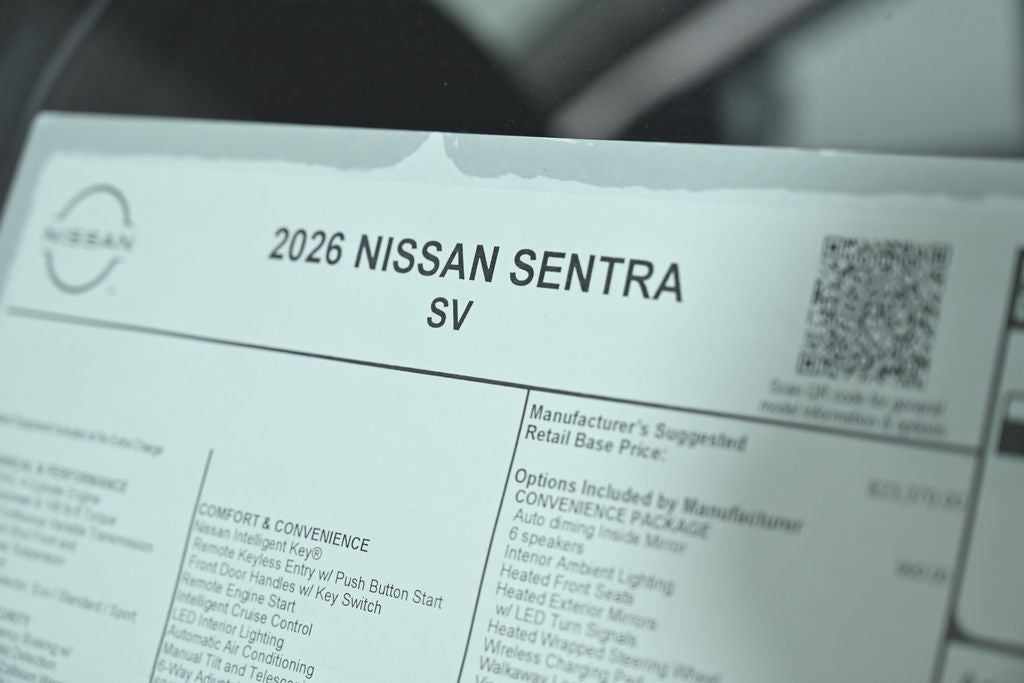 2026 Nissan Sentra SV