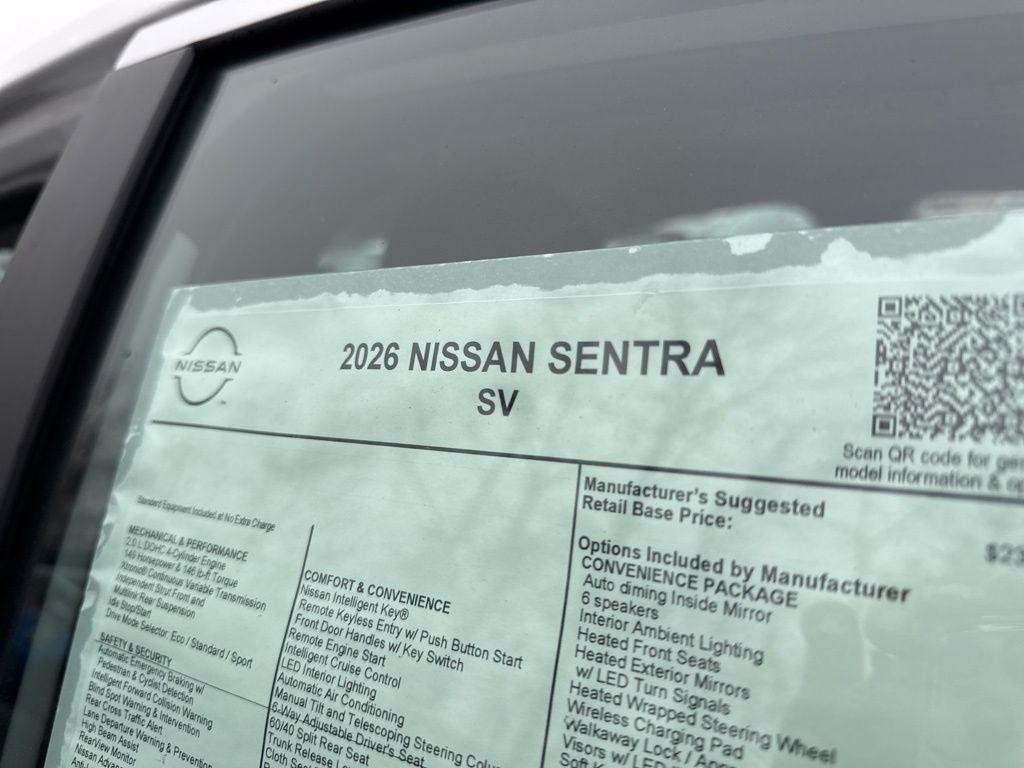 2026 Nissan Sentra SV