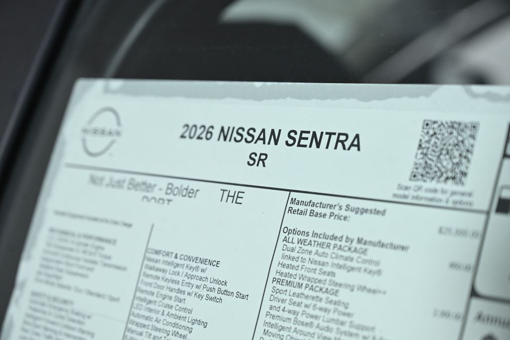 2026 Nissan Sentra SR