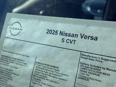 2025 Nissan Versa 1.6 S