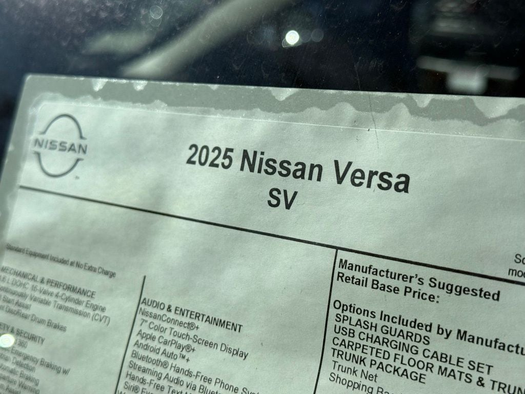 2025 Nissan Versa 1.6 SV