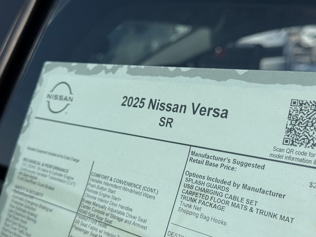 2025 Nissan Versa 1.6 SR