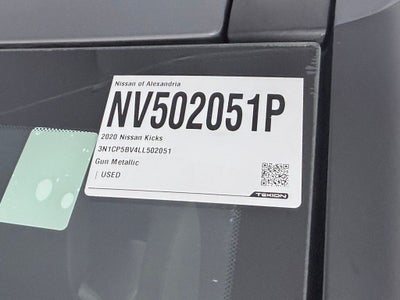 2020 Nissan Kicks S Nissan Certified