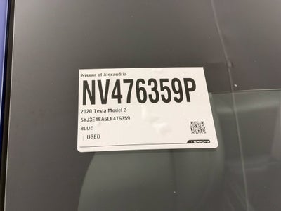 2020 Tesla Model 3 Standard Range Plus