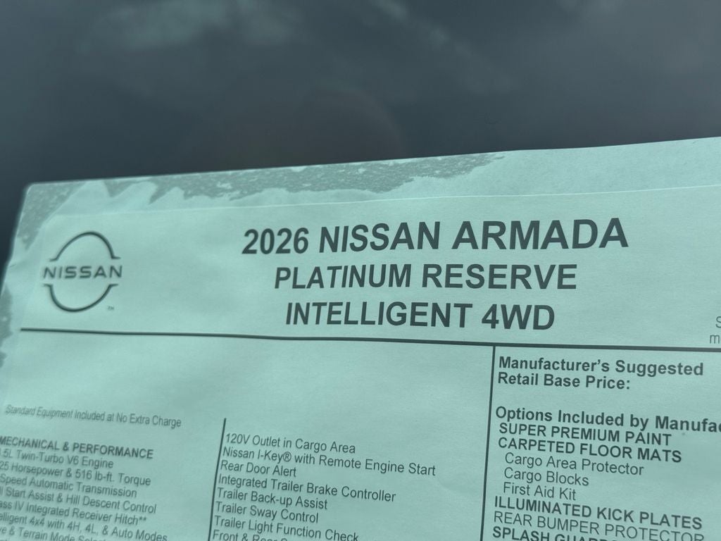 2026 Nissan Armada Platinum Reserve