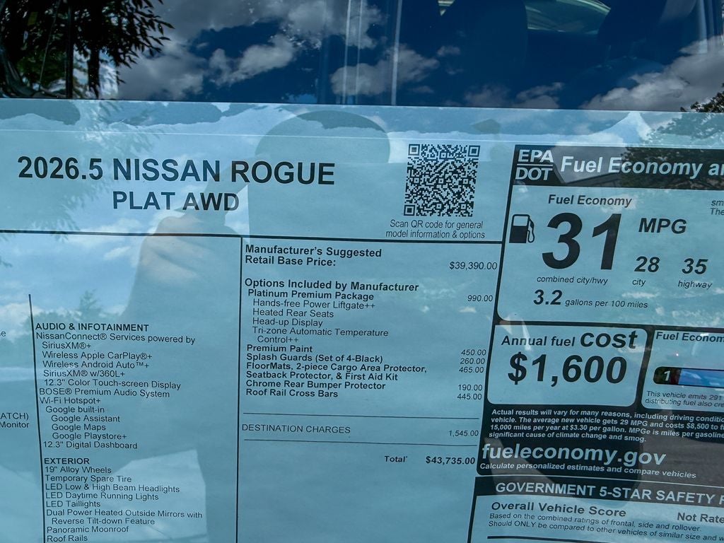 2026 Nissan Rogue Platinum