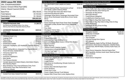 2022 Lexus RX 350L
