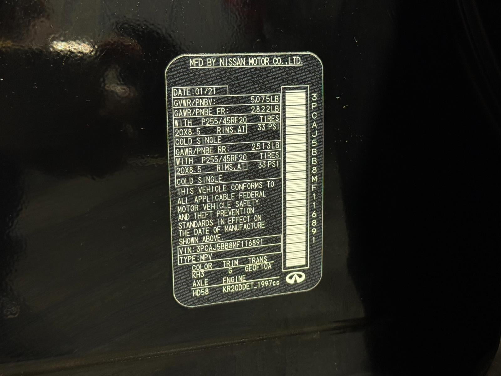 2021 INFINITI QX50 LUXE