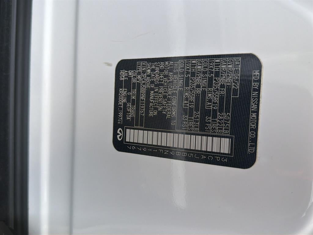 2022 INFINITI QX50 LUXE