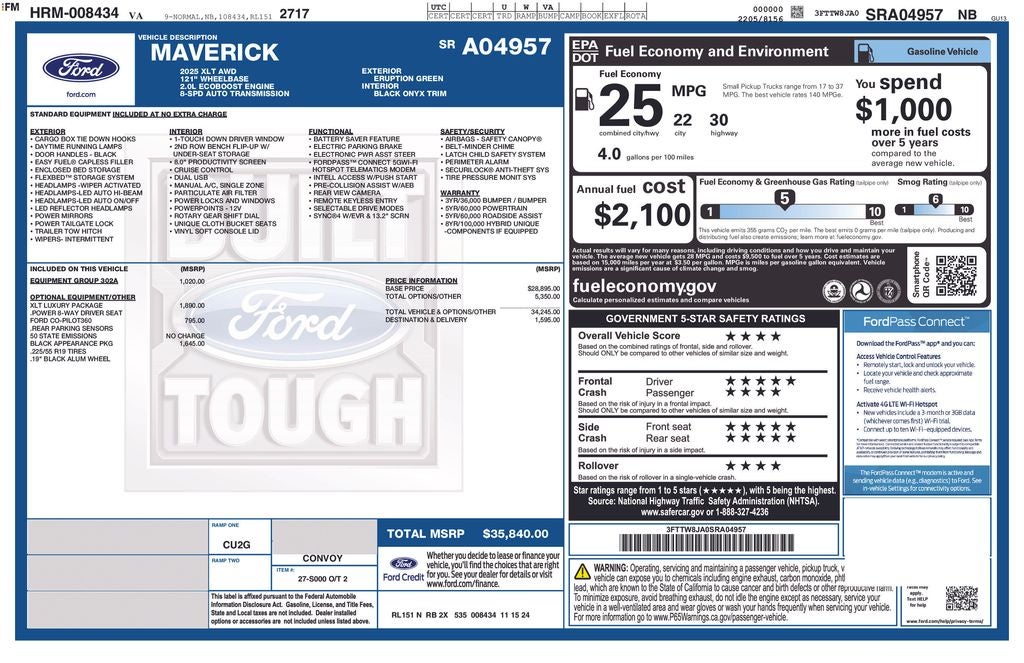 2025 Ford Maverick XLT