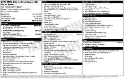 2023 BMW 4 Series 430i xDrive Gran Coupe
