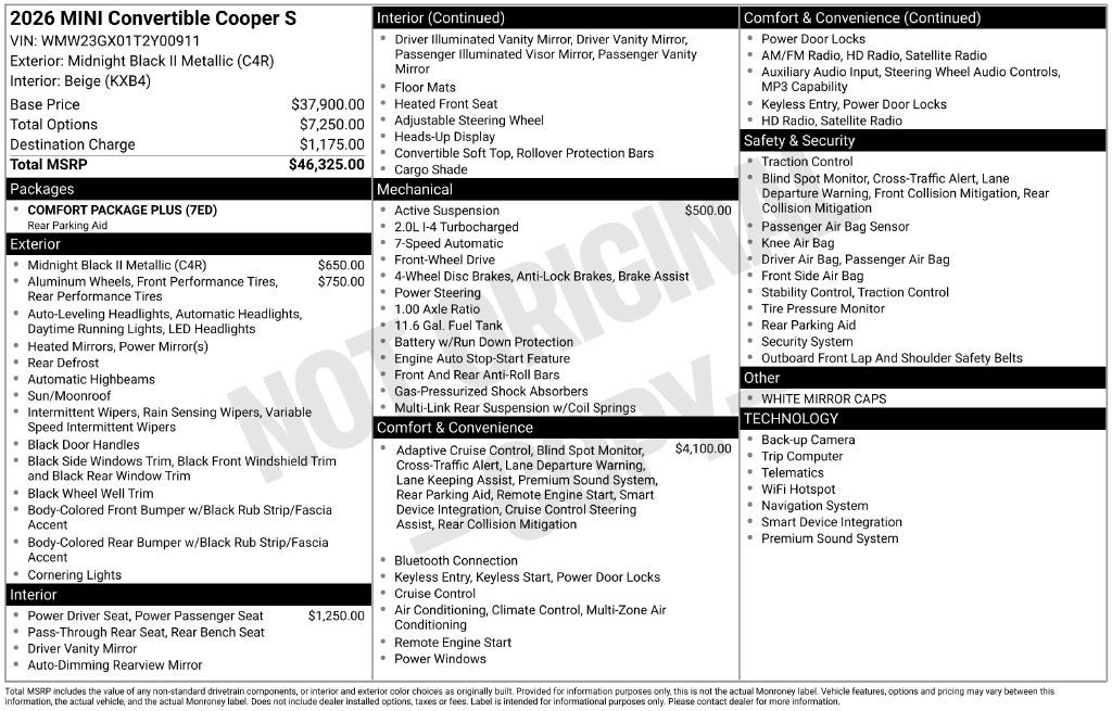 2026 MINI Cooper S Base