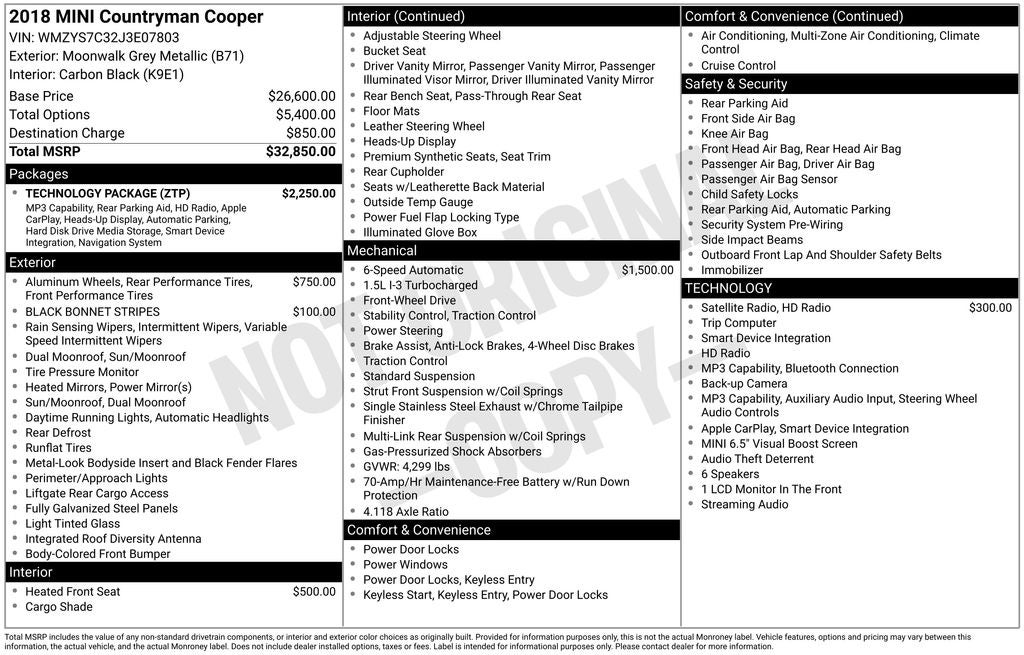 2018 MINI Cooper Countryman Base