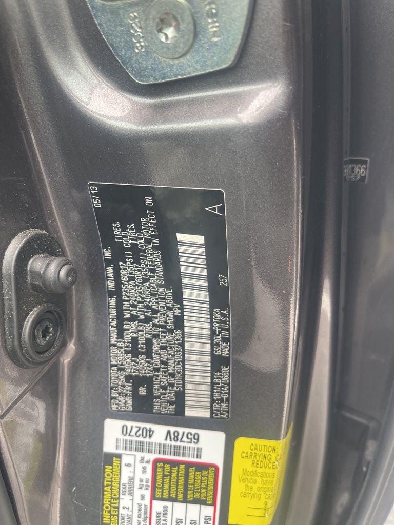 2013 Toyota Sienna XLE Mobility Auto Access