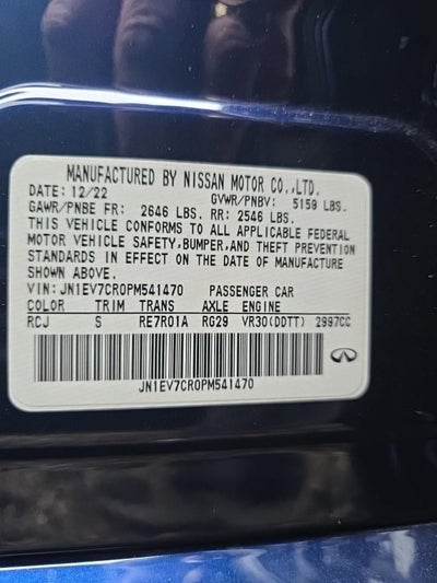 2023 INFINITI Q50 SENSORY