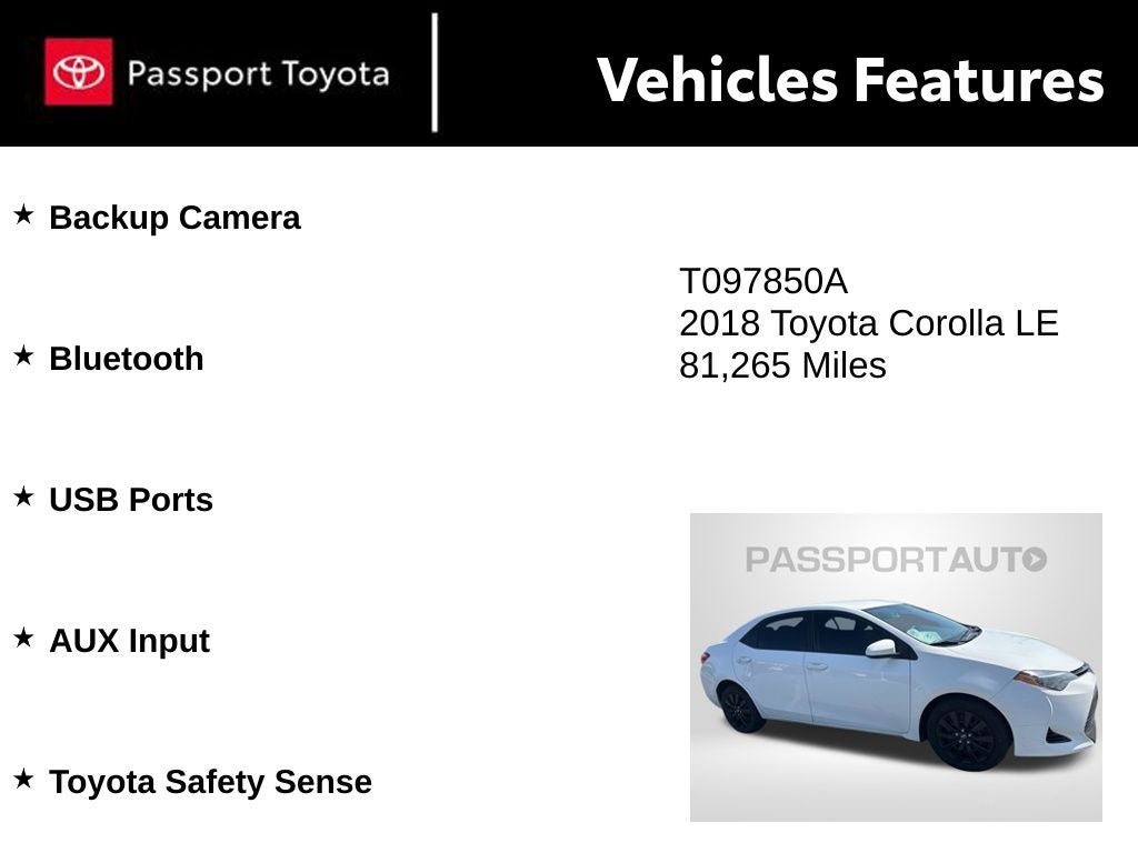 2018 Toyota Corolla LE