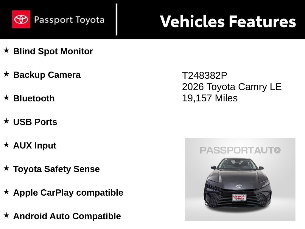2026 Toyota Camry LE