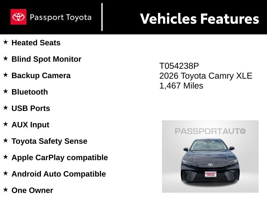 2026 Toyota Camry XLE