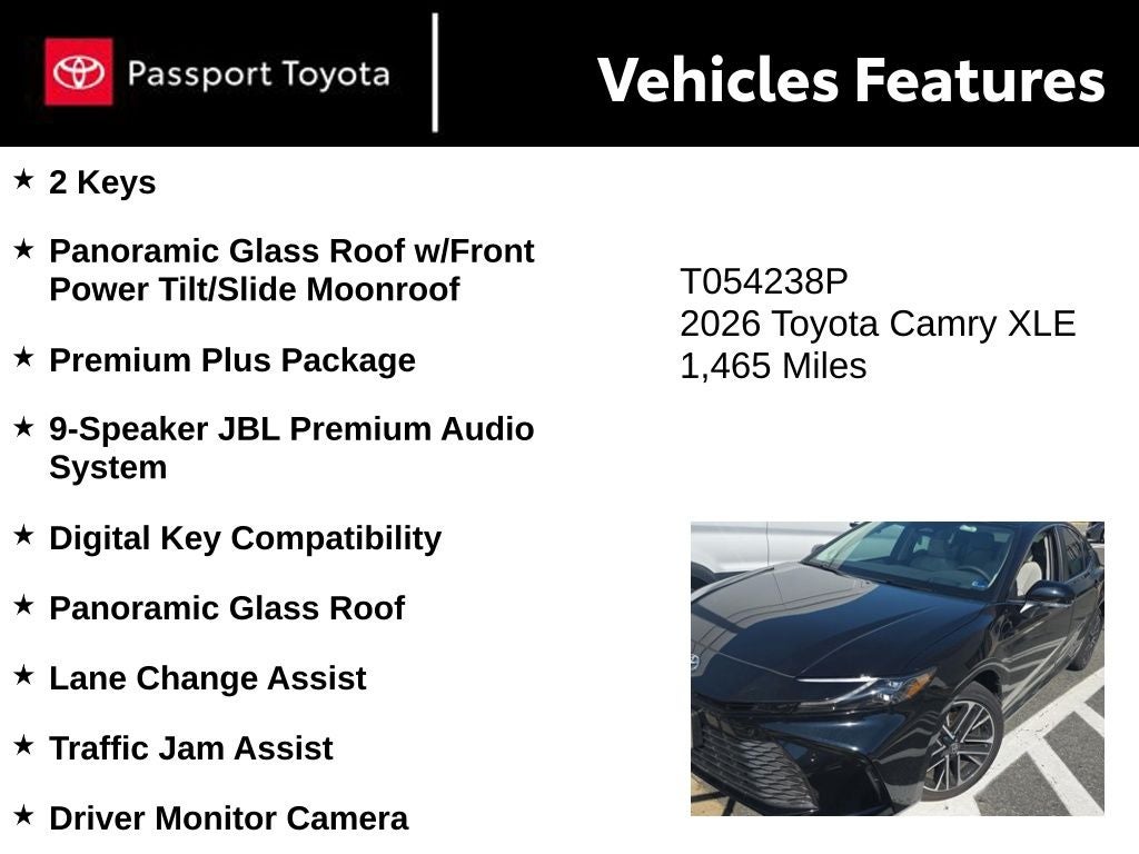 2026 Toyota Camry XLE