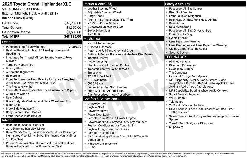 2025 Toyota Grand Highlander XLE