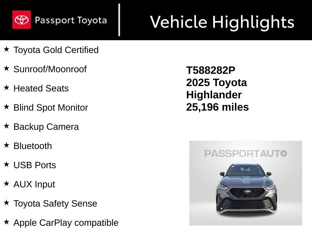 2025 Toyota Highlander XSE
