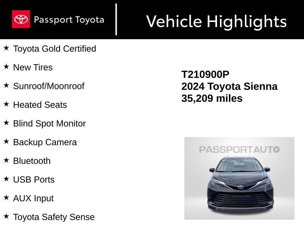 2024 Toyota Sienna XLE 8 Passenger