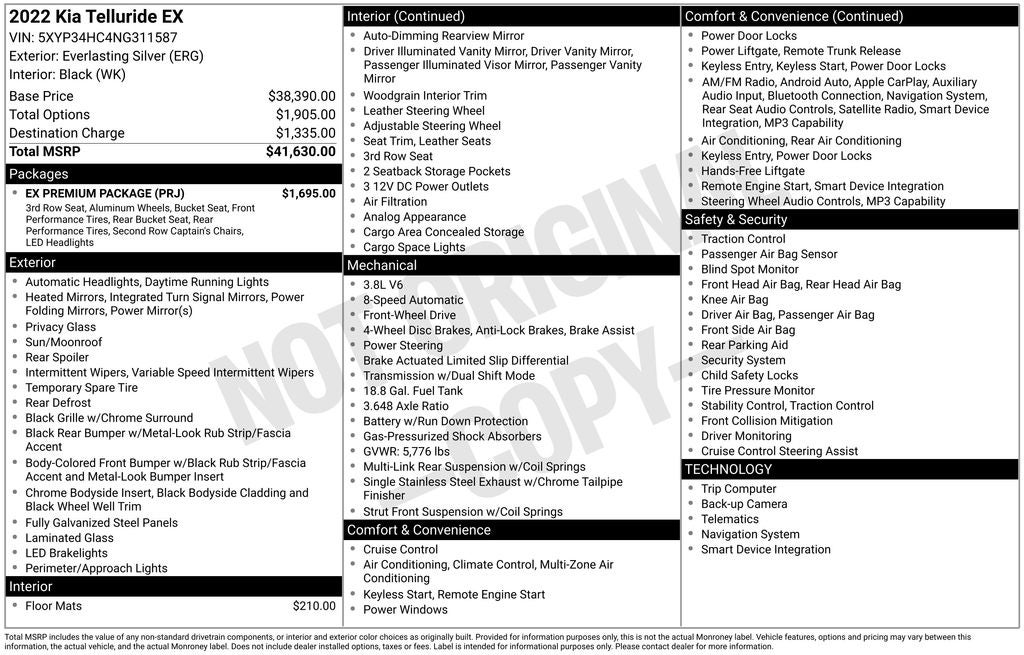 2022 Kia Telluride EX
