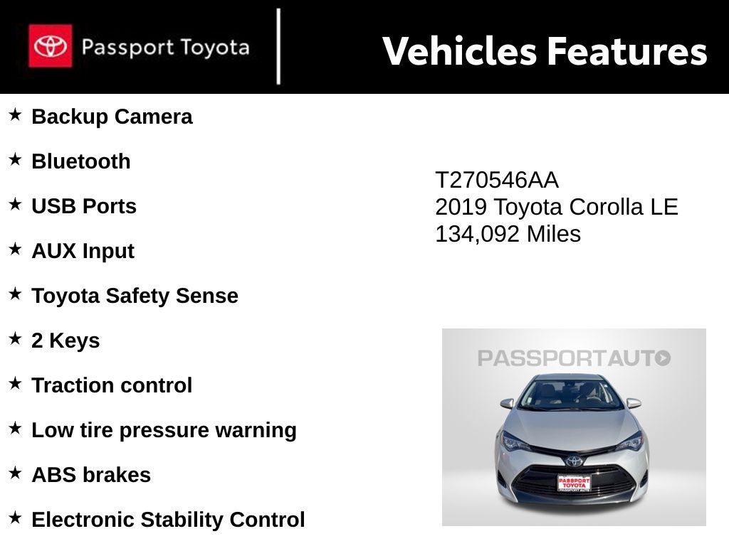 2019 Toyota Corolla LE