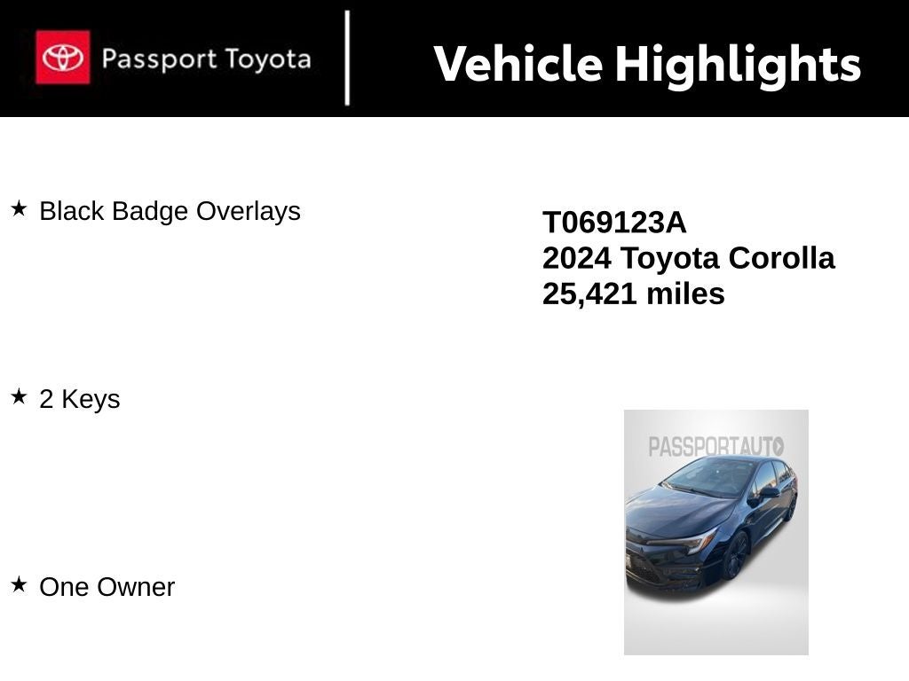 2024 Toyota Corolla XSE