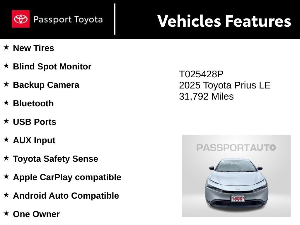 2025 Toyota Prius LE