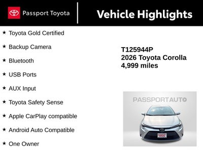 2026 Toyota Corolla Hybrid LE