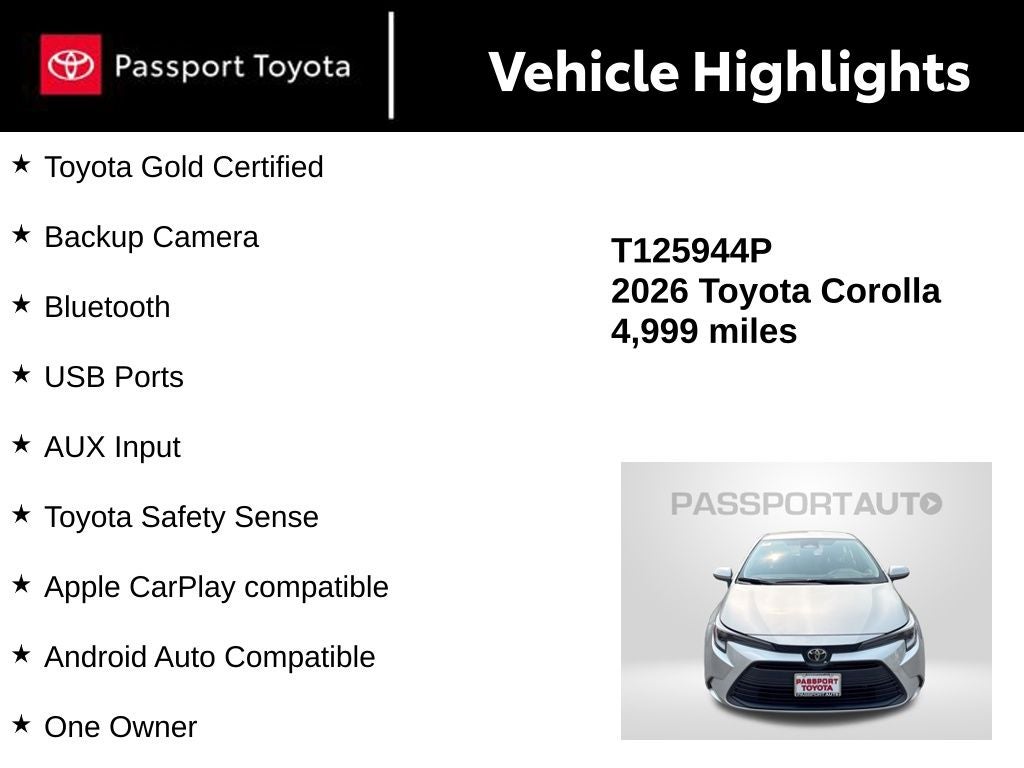 2026 Toyota Corolla Hybrid LE
