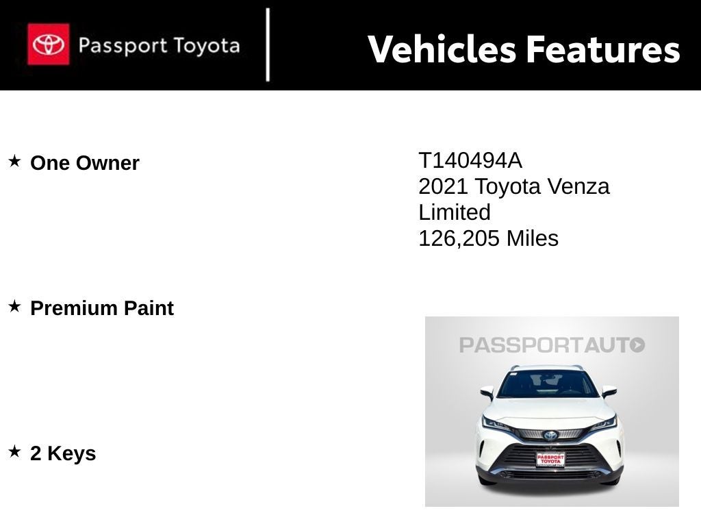 2021 Toyota Venza Limited